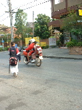 On a bike