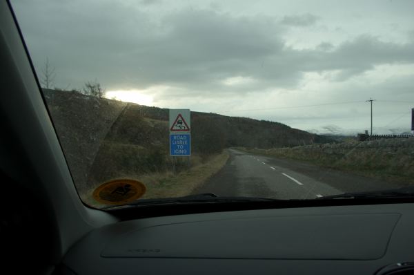 Driving in the Highlands.