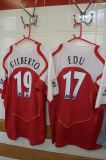 In the Arsenal dressing room.