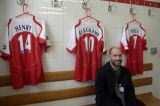 In the Arsenal dressing room.