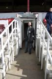 Coming out of the player's tunnel.